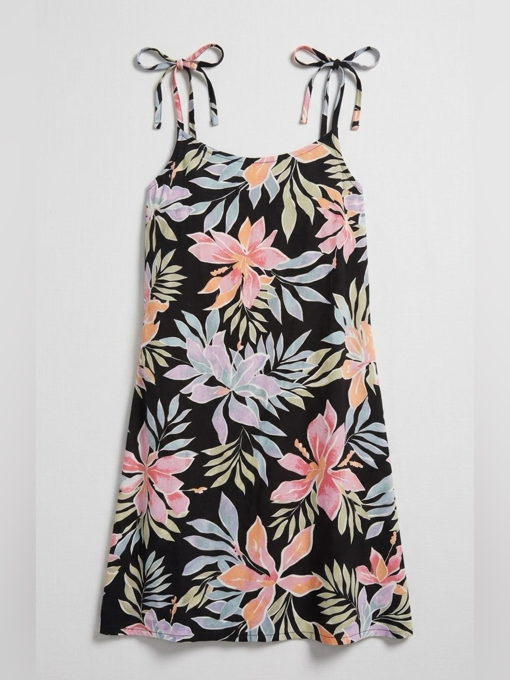 🌴 Billabong So Coy Tropical Multi Color Floral Mini Dress Beach Sundress Surf